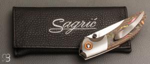   Couteau  "  Ghost " custom de Stéphane Sagric - Fatcarbon / Zirconium et RWL34