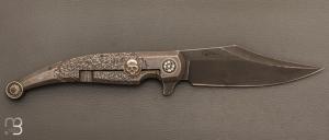    Couteau " Gitano Custom "pliant de Gudy van Poppel - Titane et Böhler N690