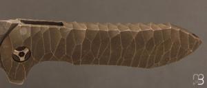 Couteau " Integral Druid Flipper  " par Peter Rassenti - Titane et M390