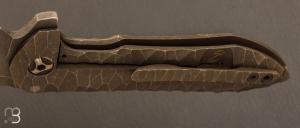 Couteau " Integral Druid Flipper  " par Peter Rassenti - Titane et M390