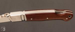   Couteau  "  Jess Horn Tribute #1 "  custom lock-back par Raphaël Durand - Micarta vintage et RWL-34