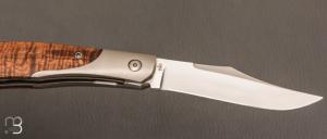  Couteau  "  KaLevEs " liner lock artisanal de Stéphane Espi - Koa et RWL-34