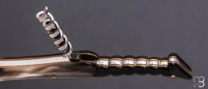    Couteau " Laguiole 2 pièces 14CM " par Mathieu Herrero - Pointe de corne