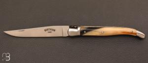 Couteau "Laguiole Berthier" pointe de corne 13cm lame en XC75