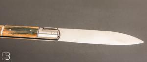  Couteau " Laguiole droit  " RWL34 et mammouth par Romain Alvarez