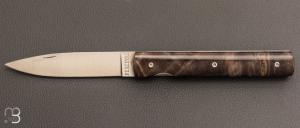  Couteau " Le Français "  par Atelier Perceval - Loupe de peuplier noir stabilisée et 19C27