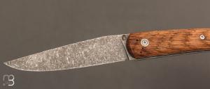    Couteau "Le Passager" de Pierre Thomas - Atelier Odae - Chêne brun microbillé