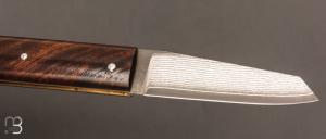    Couteau " Le Royaliste " custom  par Nicolas Couderc - Bois de fer d'Arizona et VG10 Suminagashi