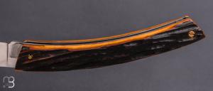   Couteau Le Thiers 13CM par Cognet -  Os cerfé et 14c28N