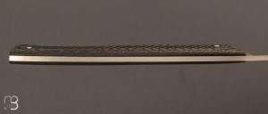 Couteau " Le Lombard " par Adrien Giovaninetti - Fibre de carbone et lame 14c28N
