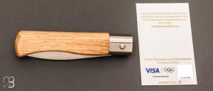  Couteau Le P’tit Coq " Virole-lock Paris 2024 " Chêne et lame Z40 C30