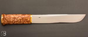    Couteau " Leuku " de chasse de Pekka Tuominen - Bouleau madré