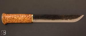 Couteau " Leuku " de chasse de Pekka Tuominen - Bouleau madré