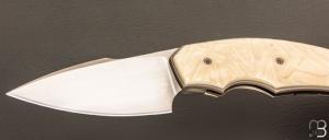    Couteau " Liner Lock " custom par David Lespect - RWL34 et Ivoire de phacochère gravé par Serge Raoux