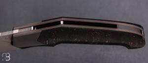    Couteau " Liner lock " custom par Romain Lopez - Fatcarbon light gold et lame en RWL34