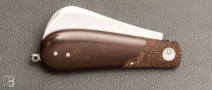    Couteau " London " pliant fait main par Bastien Toubhans - Atelier Beau Merle - Micarta et RWL34