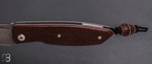   Couteau " Lupin  " custom par Charron Baptiste BC Coutellerie - Micarta