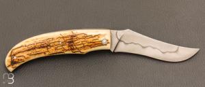   Couteau " M8 " de Silvain Dixneuf - Ivoire de mammouth et C130
