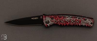  Couteau pliant MC-004-015 Fusion VG-10 San-Maï noir / rouge par MCUSTA - Limited Edition 2023