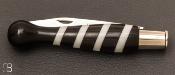 Ebony and Corian spiral pattern n°25 boule Nontron knife