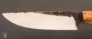 Couteau " Custom fixe " en Olivier et lame en XC75 par Nicolas Darthus
