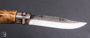 Couteau "Opinel N°08" custom bois de cerf sambar par Laurent Gaillard