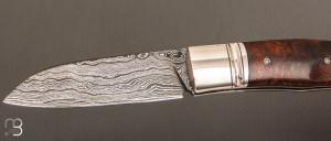    Couteau  " Ork " custom lock-back par Raphaël Durand - Damas de Samuel Lurquin