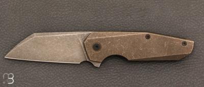 Couteau  "  P'ti "  custom par Philippe Jourget - Titane et CPM 154 CM