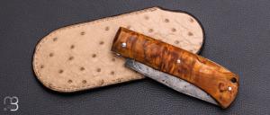    Couteau "Pièce unique" par Alessandro Simonetti - Bouleau et damas