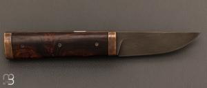 Couteau "  Viking " style Puukko pliant bois de fer des Forges d'Haraldr