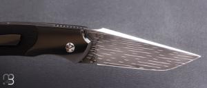   Couteau " Rocket " custom de Stéphane Sagric - Fibre de carbone et Zirconium