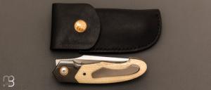  Couteau  "  Front-flipper " custom par Romain Lopez - Micarta et RWL-34