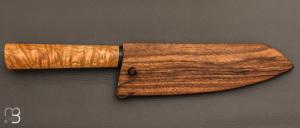  Couteau " Santoku " par Joël Matter - Frêne et 135Cr3
