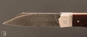  Couteau  "  Scalp" custom par David Breniere - Gidgee et lame damas mosaïque