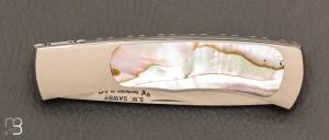 Couteau   "   Self-Lock " par Scott Sawby - Nacre et ATS34