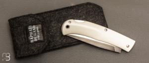    Couteau " Si-Vil "  custom lock-back par Raphaël Durand - Acier 90McV8 et G10 blanc