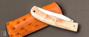    Couteau  "  Slack  " custom par Raphaël Durand - Ivoire de phacochère et RWL-34