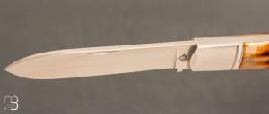    Couteau " Slim Barlow " de Ken Steigerwalt - Amber Stag et RWL-34