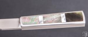   Couteau " Slipjoint " par Nicolas Couderc - Nacre et lame en RWL34