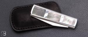   Couteau " Slipjoint " par Nicolas Couderc - Nacre et lame en RWL34