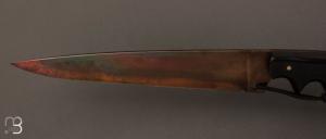  Couteau  "  Stileto XXL " micarta custom par Fred Perrin