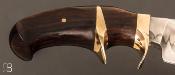 Couteau " Sub-Hilt Skinner " fixe par Jan Hafinec - Bois de fer et C105