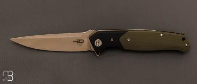 Couteau  "  Swordfish " liner-lock G10 noir/vert par Bestech Knives - BG03A