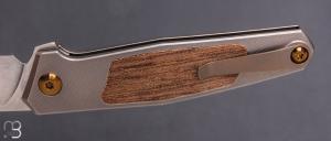   Couteau " Toko" flipper de Jens Anso - Titane/Micarta et RWL34
