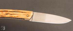    Couteau " Trapu " de Jérôme Latreille - Bois de cerf