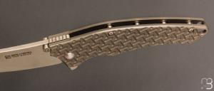   Couteau " Turbulence " custom par Tim Galyean - Titane et lame en CPM154