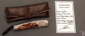    Couteau " Typhon " par Florian Keller - Manguier et damas mosaïque échelle