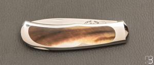    Couteau de collection " Wharncliffe 09 " nacre noire par Steve Hoel