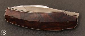 Couteau " XL " custom pliant de David Lespect - Bois de fer d'Arizona et C105
