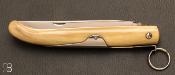 Couteau Yatagan 18 cm Corne blonde fait main par Jacques Mongin